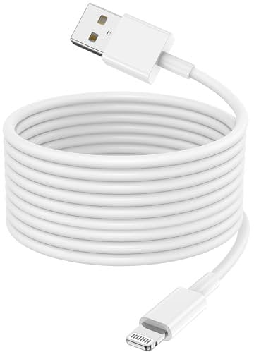 Apple MFi Certified iPhone Charger Cable 5m 1 Pack, Apple Lightning to USB Cable Cord 5 metres Fast Charging Apple Phone Long Cables