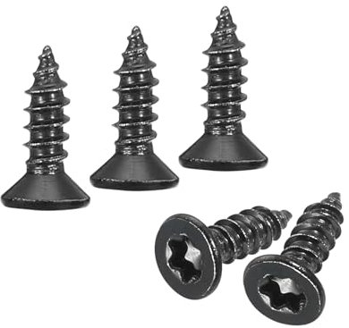 sourcing map 100Pcs Flat Head Torx Screws, M3 x 10mm 304 Stainless Steel Countersunk Self Tapping Anti-Theft Wood Screws Tamper Resistant Screws Fit T10 Bit for Wood, Fence, Decking (Black)
