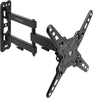TOOQ LP1345TN-B - Soporte de Pared, Inclinable y Giratorio para Pantallas 13-43, Rotatorio, hasta 20 kg de Peso, Compatible con Pantallas Curvas, Color Negro