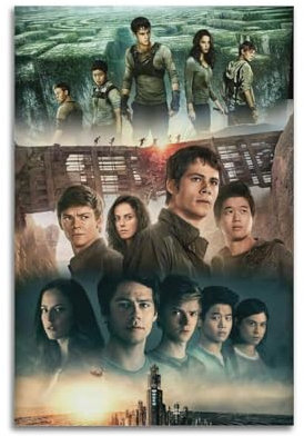 IVANICKED The Maze Runner Poster, Raumdekoration, Film-Poster, ästhetisch, Vintage-Stil, Leinwandposter, 30 x 45 cm, ungerahmter Stil