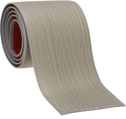 PATIKIL Bande de Transition de Sol autocollante 3 Pouce x 3 Ft, Sol Stratifié en Vinyle, Séparateur Plat pour Joindre les Interstices du Sol, les Portes, Grain de Bois Gris