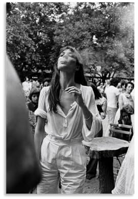NeBaln Jane Birkin Raucher-Poster, Wandkunst, Rollen, Leinwand, Gemälde, Bild, Wohnzimmer-Dekoration, Zuhause, 60 x 90 cm