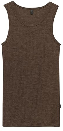 Dilling Herren Tanktop aus 100% Bio-Merinowolle – Weich, Atmungsaktiv & Temperaturausgleichend - Haselnussbraun M