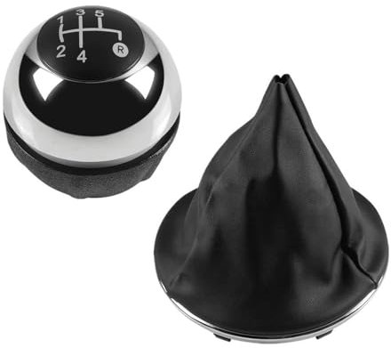 BLNETU per F&iat 500 500C 2007 2008 2009 2010 2011 2012 2013 2014 2015 2016 2017 2018 Manuale Speed Pen Pomello Cambio Cuffia Cuffia Custodia(2pcs Chrome 5speed)