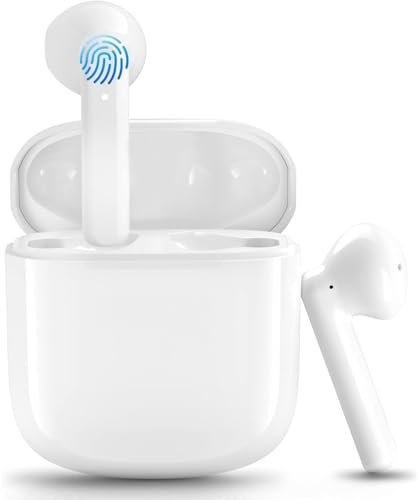 Cuffie Bluetooth, Auricolari Bluetooth 5.3 Wireless con 4 Cancellazione Rumore Mic, 40 Ore Cuffie In-Ear Touch Control, IPX8 Impermeabili Cuffiette Bluetooth, Cuffie Senza Fili for iPhone iOS Android