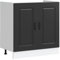 vidaXL Mobile Base lavello Kalmar Nero 80x46x81,5 cm in Truciolato
