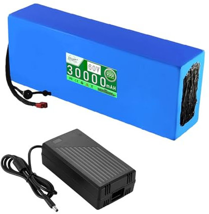 HTDRE Pack de Batteries au Lithium 60 V, Batterie Lithium-ION 60 V 20 Ah, Batterie au Lithium 60 V 12 Ah 15 Ah 25 Ah 30 Ah pour kit Moteur 250 W à 1 500 W avec Chargeur
