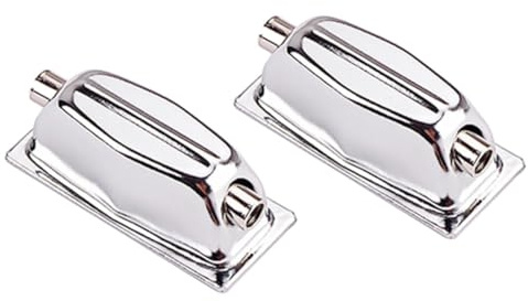 ANDRESLAD 2 Stück Snare Drum Lug Doppelendöse Trommelklauenhaken Aus Eisen Silber Für Snare Tom Drum Ersatz