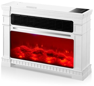 YXINHONGYUE Calefactor eléctrico de 2500 W con Pantalla Digital Enchufe de 16 A 220 V Control por Voz para Toda la casa de bajo Consumo fácil de Mover,Blanca