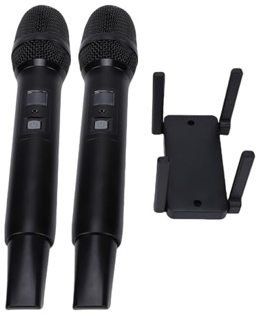JTLB Système de microphone professionnel sans fil, microphone à main en alliage d'aluminium pour chanter le karaoké, facile à utiliser, portable, avec pile AA pour différentes occasions