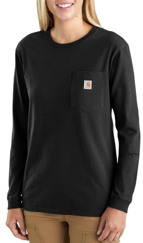 Carhartt Damen Tencel Fiber Series Loose Fit Long-Sleeve Pocket T-Shirt T-Shirt (1er Pack)