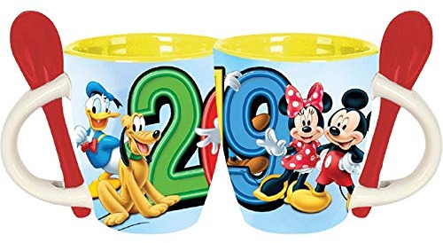 2019 Dated Group Pals Good Day Mickey Minnie Goofy Donald Pluto Espresso Mug