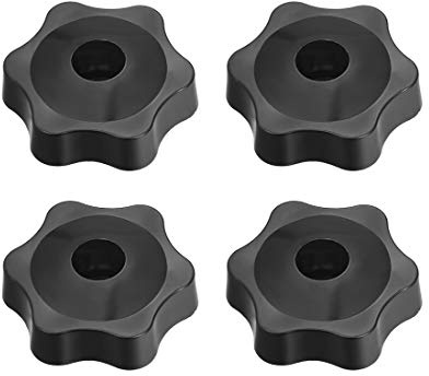 sourcing map 4 Stück Sternschraube Sternkopf Sterngriff Klemmknopf Klemmschraube Außengewinde M6 Sternform