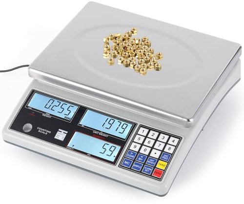 Bonvoisin Industrial Counting Scale Digital Scale for Parts and Coins kg/g/lb Electronic Gram Scale Inventory Counting Scale Industrial Parts Coins Piece Counting Scale (30kg/66lb, 1g)