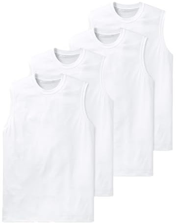 Schiesser - Essentials - Unterhemd/Tanktop - 4er Pack (L Weiß)