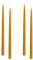 Kunstindustrien® Stabkerzen, Hergestellt in Dänemark, 42 Farben verfügbar, Tafelkerzen, Durchgefärbte Kerzen lange Brenndauer von 15 Stunden, Kerzen Set Geschenk, 4 Stück, 2,2 x 35 cm (Honig)