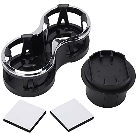 Porte-gobelet 2 en 1 Multifonctionnel Double avec Rallonge pour Voiture - Support Universel Noir pour Canette et Bouteille avec Cendrier