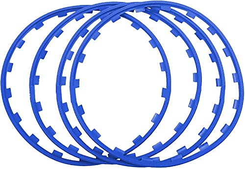 FEINKA felgenschutz Felgenschutz, Rimblades-Zierstreifen, Satz mit 4 Naben-Dekorstreifen, 15-22-Zoll-Radkantenschutzring, kratzfestes Auto-Refit-Zierleisten-Kit (Color : Blue, Size : 19in)