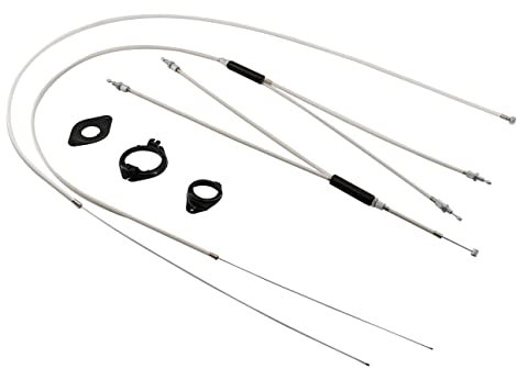 WEERAS BMX Fahrrad Gyro Bremszüge vorne und hinten (oben und unten) Spinner Rotor, Weiß, Stahl oder Stahllegierung, Bremsleitungen, Komponenten, 1 Stück