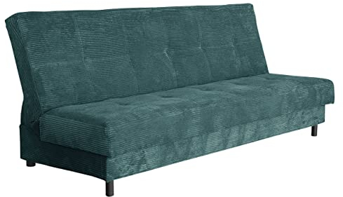Mirjan24 Schlafsofa Enduro XIV Cord mit Bettkasten, 3 Sitzer Sofa, Couch mit Schlaffunktion und Bettfunktion, Lounge Sofa, Wohnlandschaft, Bettsofa, Polstersofa (Poso 125)