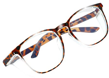 NIDONE Gafas de Seguridad Anti-vaho con Protectores Laterales, Gafas Transparentes Anti-Polvo para Hombres y Mujeres, Estampado de Leopardo