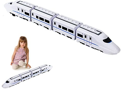 Trenes Bala eléctricos | Juguete Modelo riel Alta Velocidad ABS simulación con Luces y Sonidos | Juguete eléctrico Trenes BalAlta Velocidad (a Partir los 3 años)