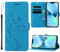 ANSHOW for iPhone 12 Case Wallet with Wrist Strap, iPhone 12 Pro Case, with Screen Protector, Flip Leather Case with Cards Holder Phone Case with Kickstand Cover for iPhone 12/12 Pro, Blue