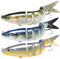 TRUSCEND Leurres de pêche pour Bar, appâts de Natation segmentés Multi-articulations, appâts de Natation à couler, leurres de Natation pour Crappie, Truite, kit de leurres de pêche en Eau salée