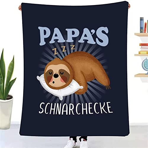 ZQYMM Geschenke für Papa, Lustige Faultier Decke Papa Geschenk Geburtstag, Bester Papa Geschenke, Weihnachten Vatertag Geburtstag Geschenk Für Vater