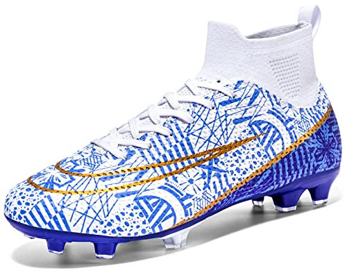 sudorun Zapatos de Fútbol Tacos Hombre Zapatos de Futbol Turf TF FG/AG Spike Zapatillas de Futbol Profesionales Training Zapatillas de Fútbol Aire Libre Juvenil (Dw,1101 FG BAI_42)