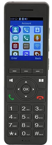 Telefono Fisso, Telefono VOIP 4G Flessibile Batteria Cordless da 1600 MAh con Base per Ufficio