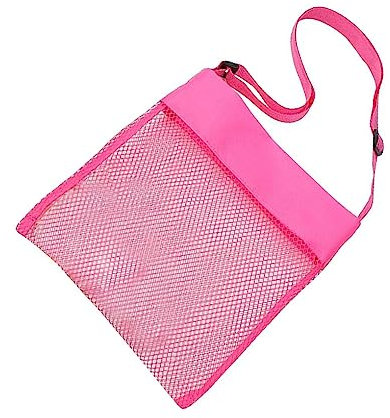 DSOUWEH Strandtasche, Netztasche, Spielzeugsack, Nylon, große Kapazität, praktisch, waschbar, vielseitig einsetzbar, für Wasserspielzubehör für Kinder, Rosenrot