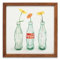 Coca-Cola Wanddekoration aus Holz, gerahmt, Motiv: Flaschen mit Blumen, Vintage-Stil, Coca-Cola-Wandkunst für Küche, Esszimmer oder Wohnzimmer