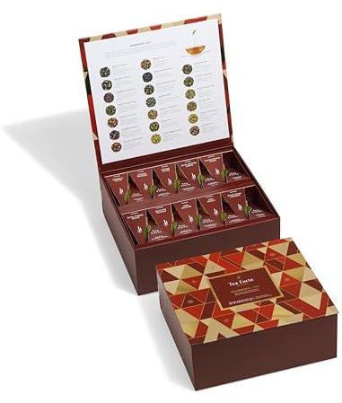 Tea Forte, Teetruhe mit 40 handgefertigten Pyramiden-Tee-Ei – wärmende Freudentruhe