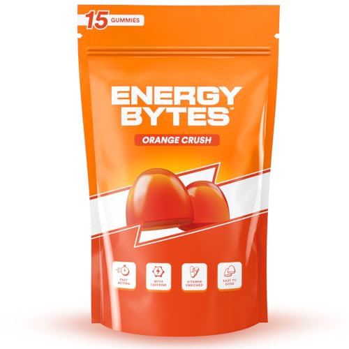 Energy Bytes Koffein Kaugummi - Schneller, leckerer Boost für Konzentration und Produktivität - Besser als Energydrinks, Gels, Kaubonbons - Vegan, zuckerarm, mit Vitamine A, D, B3, B6 & B12 | 15-Stück