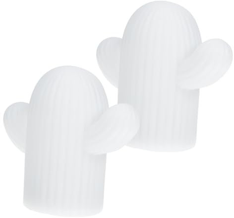 Gadpiparty 2St Nachtlicht Kaktus- für Mädchen Tischdekoration Schreibtischlampe leuchtendes zarte Lampe LED Nachttischlampe Schlafzimmerbeleuchtung schmücken Student Weiß