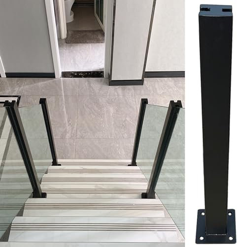 Glas Geländerpfosten Glashalter Edelstahl Innen-Außentreppe Glasgeländer-Pfostensystem, Decksbalustradensäule Mit Schlitz, Für 10 - 12 Mm Thcik-Platten, Terrassenzaun-Pfahl Balkon-Geländer-Säule ( Col