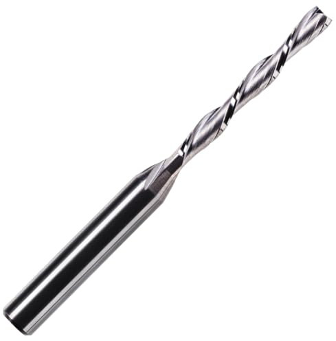 Rennie Tools - 5mm x 32mm Flute x 1/4 (6.35mm) Shank Solid Carbide 2 Flute Down Cut Spiral Router Bit / Cutter Wood MDF Plywood. Compatible With Dewalt, Makita, Katsu, Bosch, Trend router etc