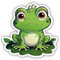 Samunshi® Süßer Frosch Aufkleber Car Decal Sticker für Mofa Fahrrad Roller oder Auto Sticker Fahrrad Mtb Mountainbike Rennrad Comic Cartoon Tier Sticker 30cm Süßer Frosch