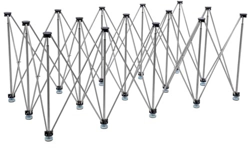 TOPWAY Portable Folding Workstand 228x117x82cm, Height Adjustable,1600kg Loading Capacity, Stainless Steel, Tile Slab Wood Working Worktop Construction Table Workbench Sawhorse Support in Carry Bag