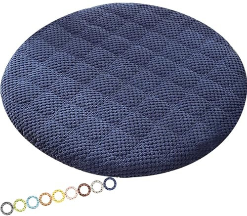 MCNDSI Rund Sitzkissen Stuhl Stuhlkissen 30/40/35/50/45 cm Sitzkissen Baumwolle Sitzpolster Stuhlauflage für Outdoor Indoor Gartenstuhl Küche oder Esszimmerstuhl(K9,1PC_16INCH/40CM)