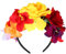 Amabro Halloween Stirnbänder, florales Tag der Toten Stirnband mexikanische Blumen und Rosenkrone Kopfbedeckung Halloween Cosplay Party Kopfschmuck Kostüm Haarkranz Dekorationen für Frauen und Männer