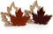 Logbuch-Verlag Herbst Dekoration Blätter aus Holz zum Hinstellen 15 x 14 cm Ahorn Natur braun