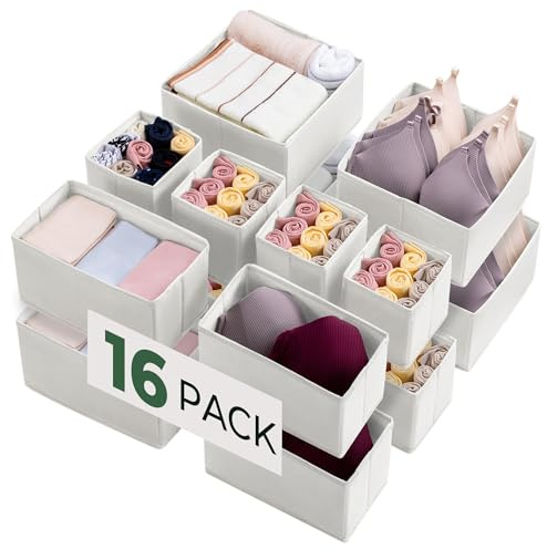 Kootek Schubladen-Organizer für Kleidung, Kommoden, Schubladen, Organizer für Kleidung, Stoff, faltbare Schrank-Organizer und Aufbewahrungsbehälter für Babykleidung, Kinderzimmer, Unterwäsche, BHs,