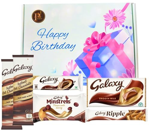Galaxy Milk Chocolate Bars Multipack Hamper Gift Box | Assorted Chocolate Sweets Selection for Birthdays, Kids, Movie Nights, Xmas Eve Box, Small Gifts for Chocolate Lovers (Birthday 4)