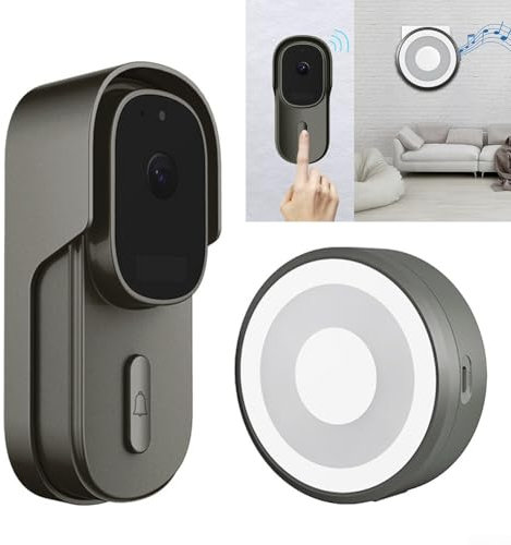 Wireless Video Doorbell Camera With Chime, For Tuya WIFI Smart Doorbell Video Intercom Doorbell, 2-way , PIR Motion Detection, Battery Powered(200W)