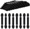 Piriuuo 50 Stück Lidschatten Applikator, Doppelseitiger Lidschattenpinsel Set Schwarzer Lidschattenpinsel aus Latexschwamm mit Kunststoffgriff Professionelle Make-up-Werkzeuge für Frauen und Mädchen