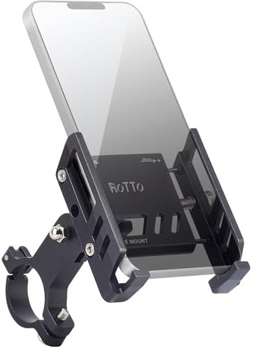 ROTTO Handyhalterung Fahrrad Telefonhalter für Fahrrad Motorrad 360°Rotation Aluminiumlegierung Universal Fit