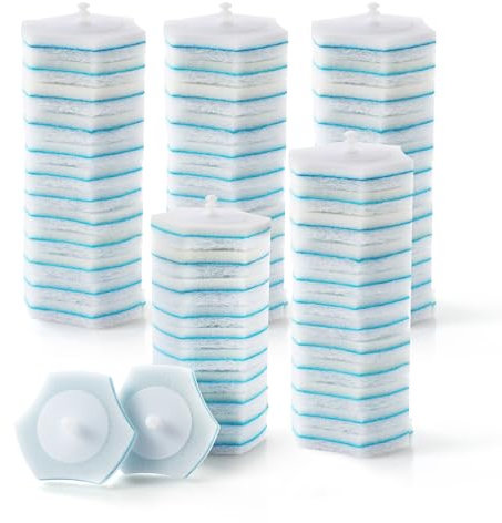 CLEANHOME Disposable Toilet Brush Replacement Head, 60 PCS, Convenient - Efficient - Hygienic Cleaning System, Household Foaming Toilet Cleaner