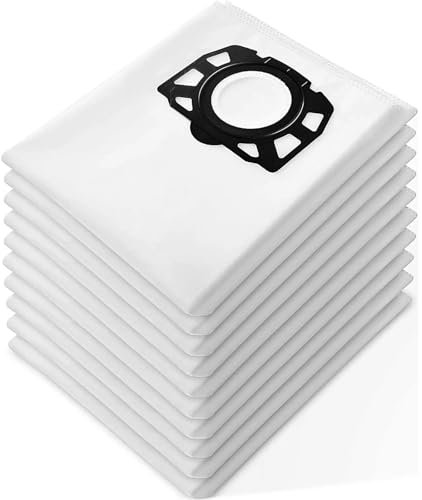 GZLLWVNK Paquete De 10 Bolsas De Repuesto For Aspiradora, Compatibles con Karcher, Aspiradoras En Seco Y Húmedo, Compatibles con Karcher WD4, WD5, WD5/P, WD6 - Bolsas De Filtro En Seco Y Húmedo